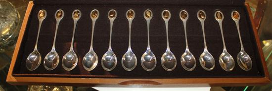 Set of 12 RSPB silver spoons